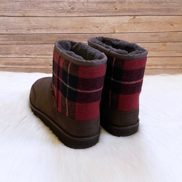UGG Men’s Classic Mini Phillip Lim Flannel Check Boots - Picture 6 of 10